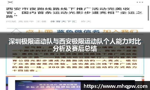 深圳极限运动队与西安极限运动队个人能力对比分析及赛后总结